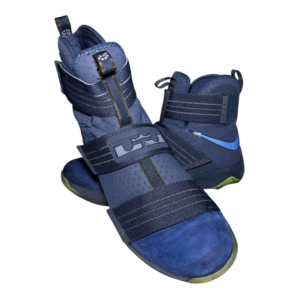 Nike LeBron James soldier 10 midnight blue basketball y2k sneaker shoes size 13